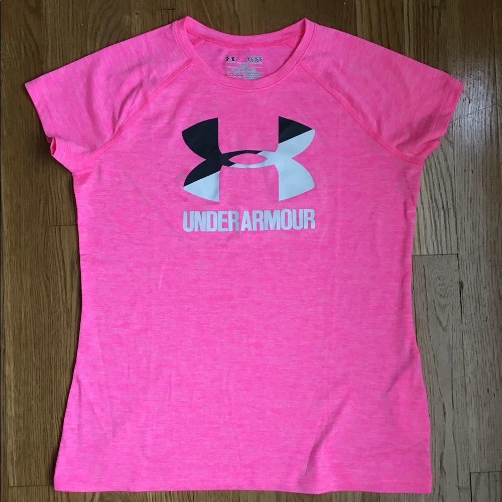 Under Armour Loose Pink and Pale Pink Top